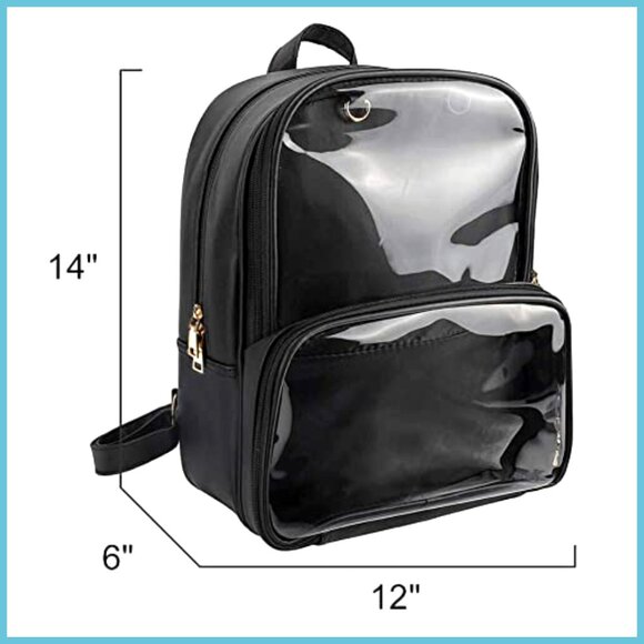 PU Leather Ita Bag Double Window Backpack with Insert